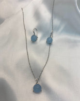 Set circular cuarzo azul